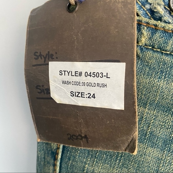 True Religion BLUE COTTON JEANS Size 24 NWT - Picture 3 of 7